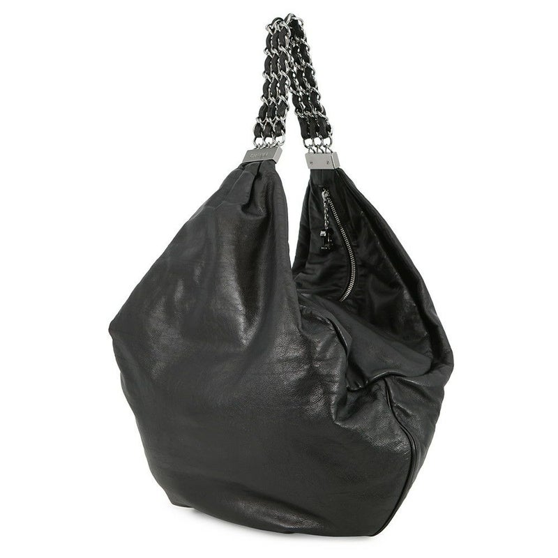 シャネル チェーンハンドバッグ ココマーク レザー CHANEL ショルダーバッグ 黒