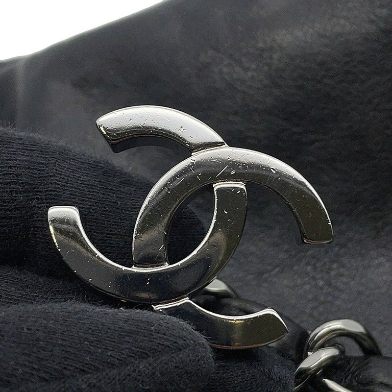 シャネル チェーンハンドバッグ ココマーク レザー CHANEL ショルダーバッグ 黒