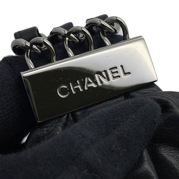 シャネル チェーンハンドバッグ ココマーク レザー CHANEL ショルダーバッグ 黒