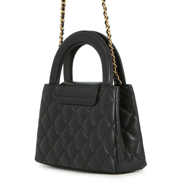 シャネル ハンドバッグ ミニ マトラッセ ココマーク ラムスキン AS4416 CHANEL 2wayショルダーバッグ 黒