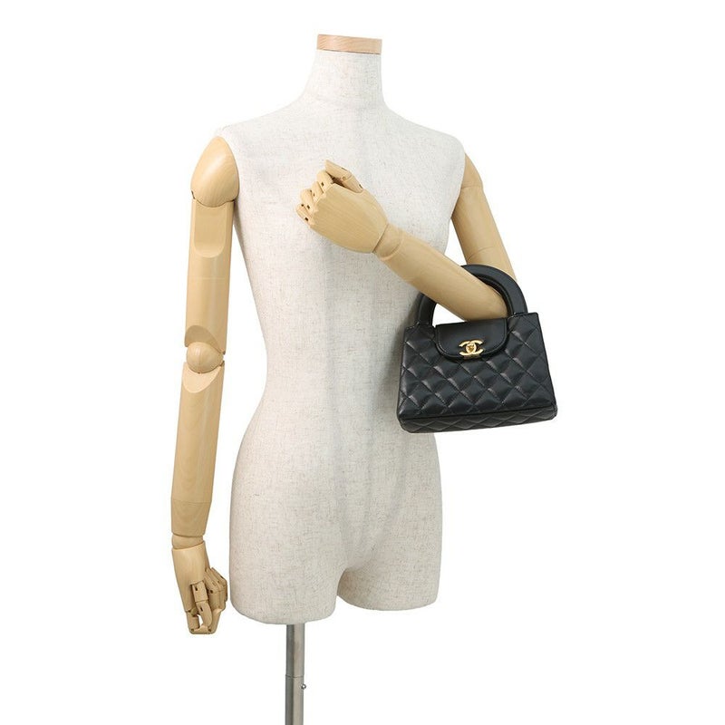 シャネル ハンドバッグ ミニ マトラッセ ココマーク ラムスキン AS4416 CHANEL 2wayショルダーバッグ 黒