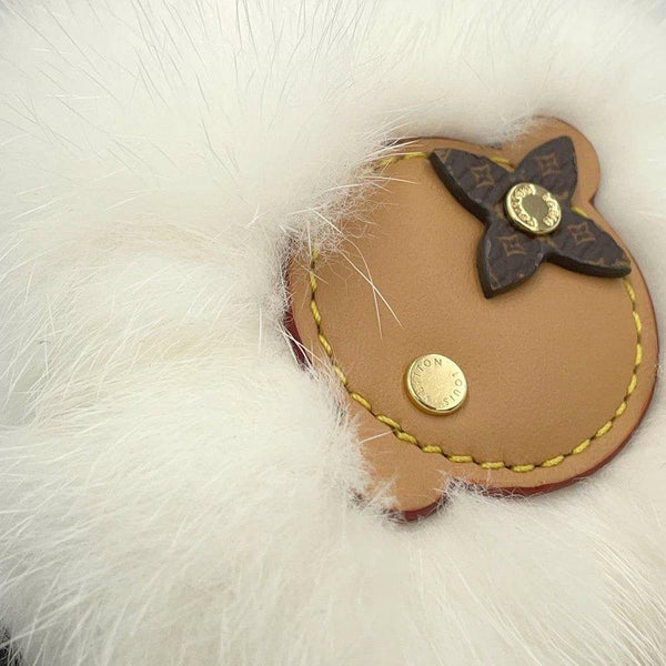 ルイヴィトン キーホルダー ミンクファー ヴィヴィエンヌ ファー スキー M02300 LOUIS VUITTON バッグチャーム 白
