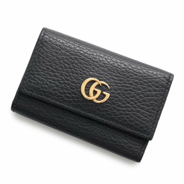 グッチ キーケース ダブルG 6連キーケース レザー 456118 GUCCI 黒