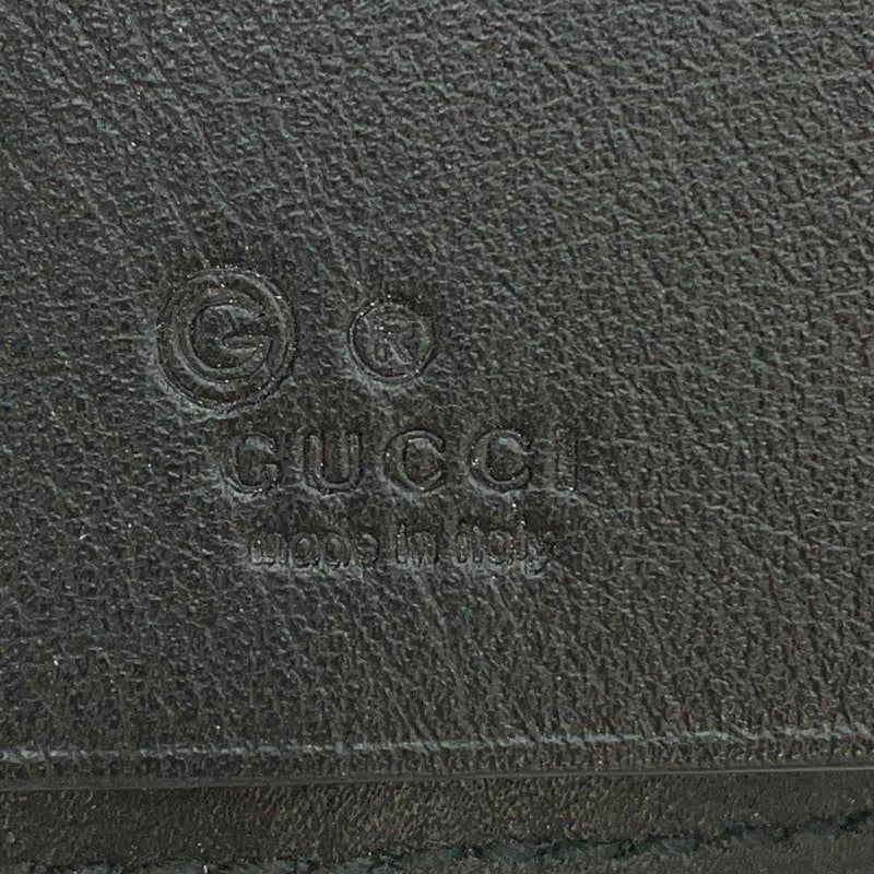 グッチ キーケース マイクロ グッチシマ 6連 ロゴ レザー 150402 GUCCI アウトレット品 黒