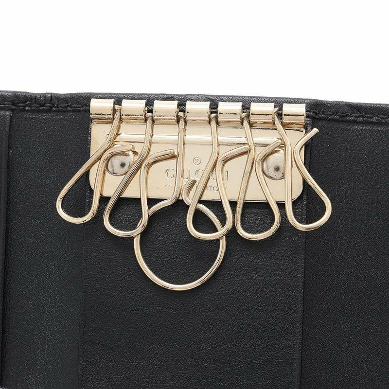 グッチ キーケース グッチシマ 6連 レザー 131928 GUCCI 黒