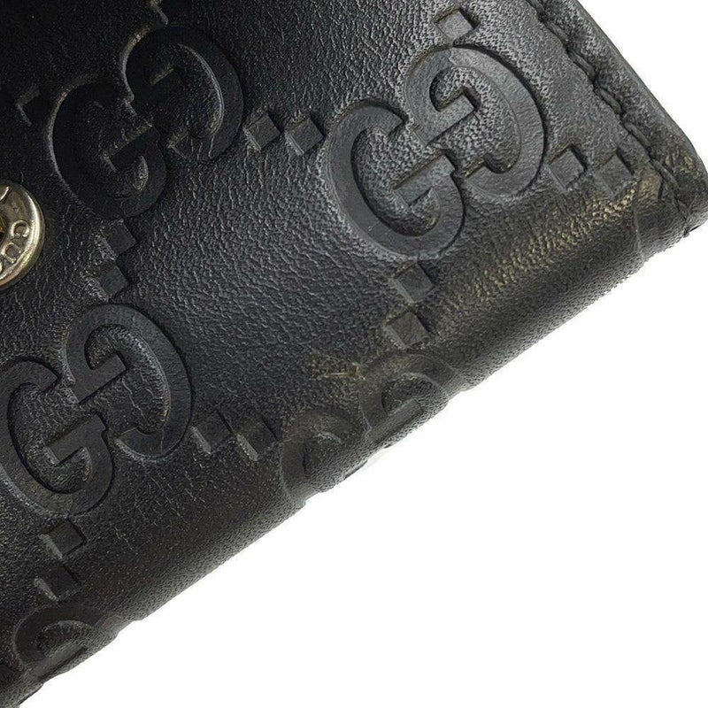 グッチ キーケース グッチシマ 6連 レザー 131928 GUCCI 黒