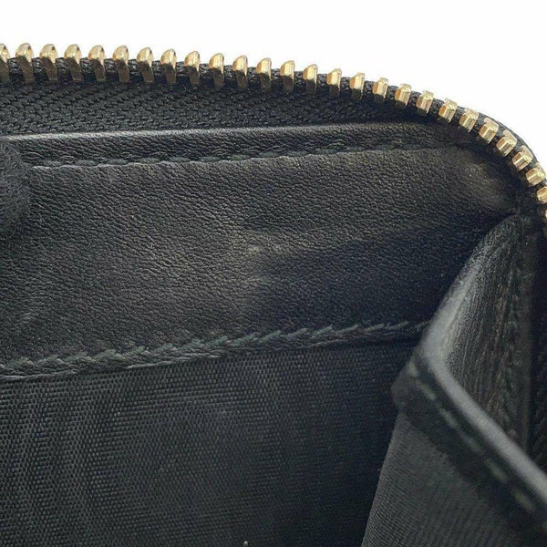 グッチ 二つ折り財布 マイクログッチシマ レザー 449395 GUCCI 財布 アウトレット品 黒