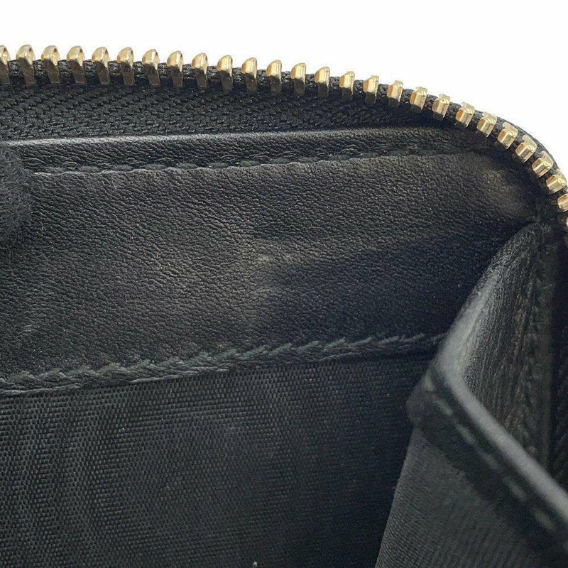 グッチ 二つ折り財布 マイクログッチシマ レザー 449395 GUCCI 財布 アウトレット品 黒