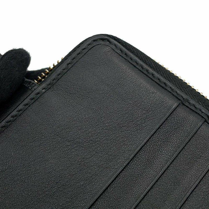 グッチ 二つ折り財布 マイクログッチシマ レザー 449395 GUCCI 財布 アウトレット品 黒