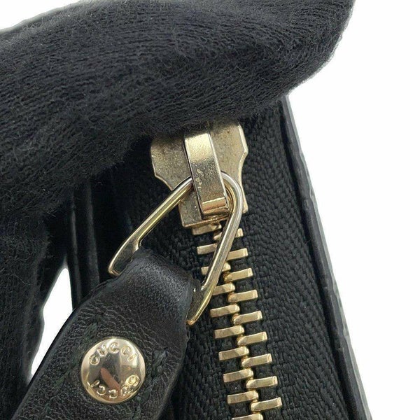 グッチ 二つ折り財布 マイクログッチシマ レザー 449395 GUCCI 財布 アウトレット品 黒