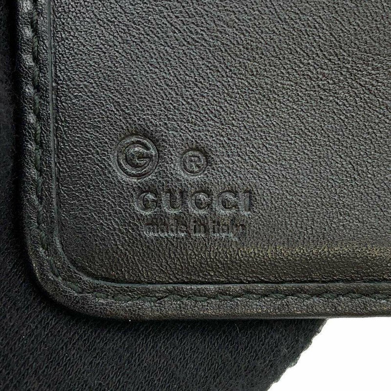 グッチ 二つ折り財布 マイクログッチシマ レザー 449395 GUCCI 財布 アウトレット品 黒