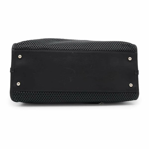 シャネル トートバッグ ココマーク フレンチヴィエラ パンチング CHANEL 2wayショルダー ハンドバッグ 黒