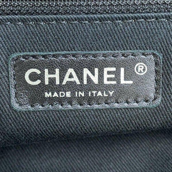 シャネル トートバッグ ココマーク フレンチヴィエラ パンチング CHANEL 2wayショルダー ハンドバッグ 黒