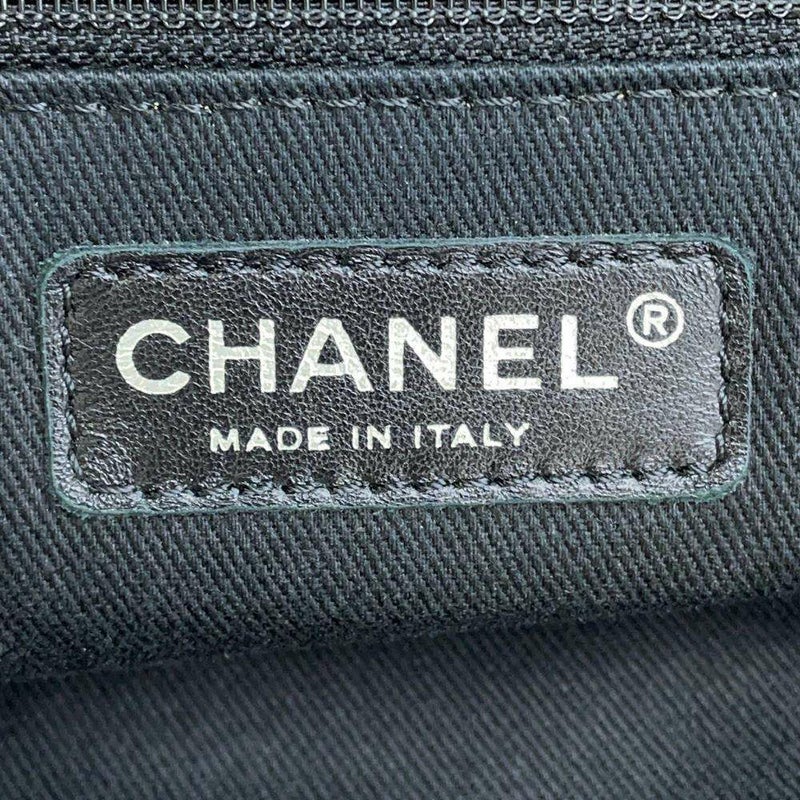 シャネル トートバッグ ココマーク フレンチヴィエラ パンチング CHANEL 2wayショルダー ハンドバッグ 黒