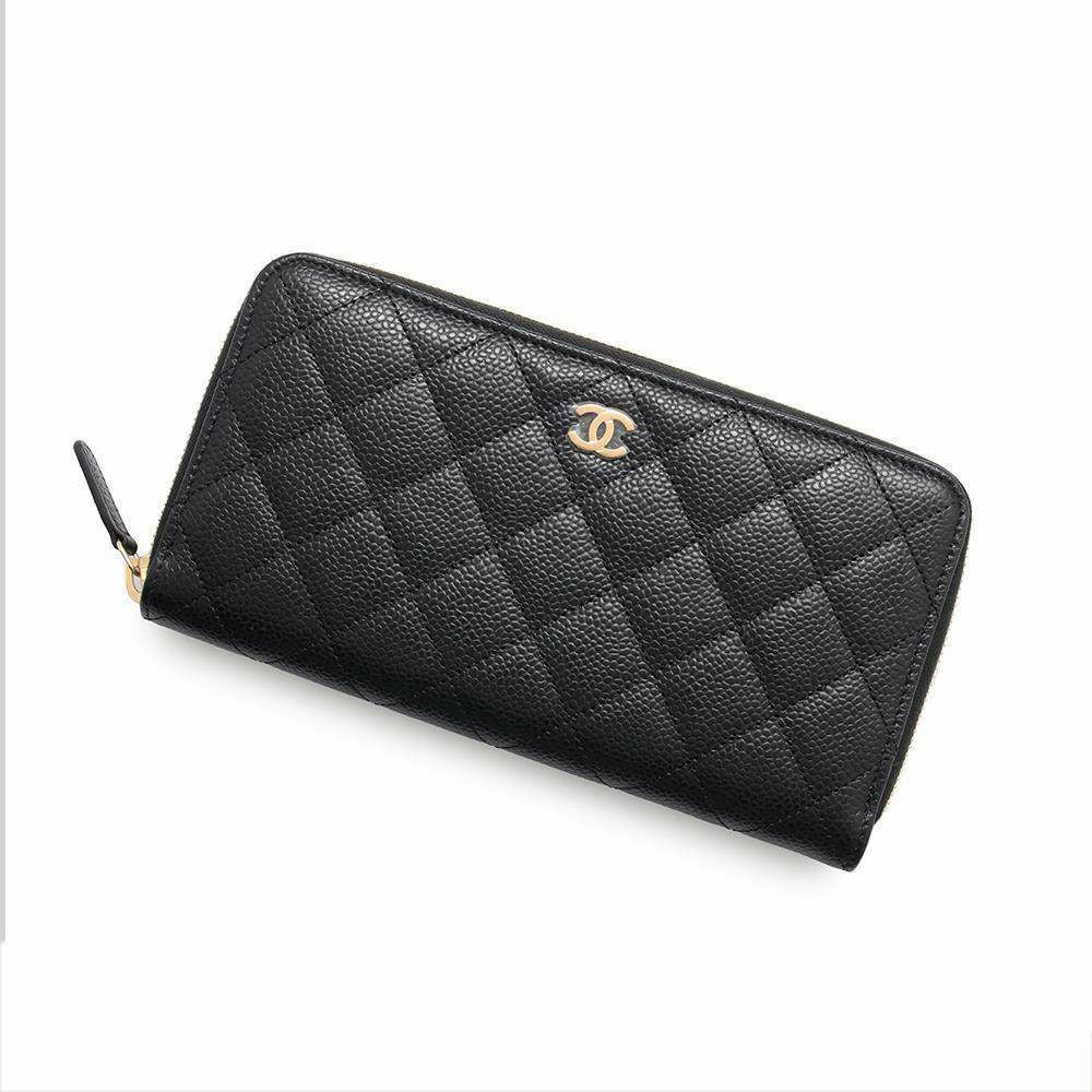 シャネル CHANEL ココマーク マトラッセ A50097 ウォレット 長財布 キャビアスキン ブラック シャネル 長財布 マトラッセ クラシック ロング ジップ ウォレット