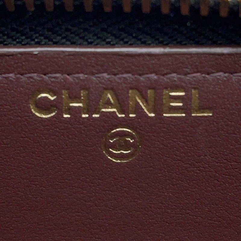 シャネル 長財布 マトラッセ クラシック ロング ジップ ウォレット ココマーク キャビアスキン A50097 CHANEL 黒