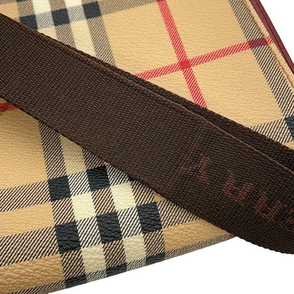 バーバリー ショルダーバッグ ノバチェック メッセンジャーバッグ PVC BURBERRY