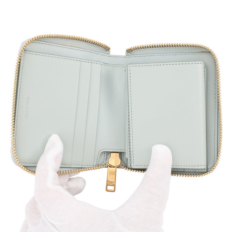 セリーヌ 二つ折り財布 ロゴ スモール ジップウォレット レザー 10L203BEL CELINE 財布