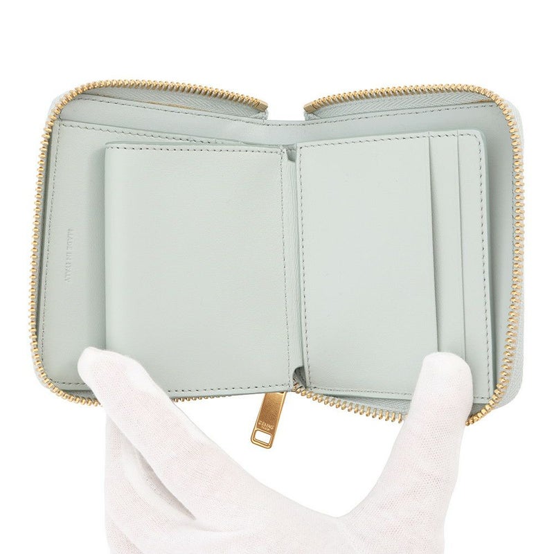 セリーヌ 二つ折り財布 ロゴ スモール ジップウォレット レザー 10L203BEL CELINE 財布