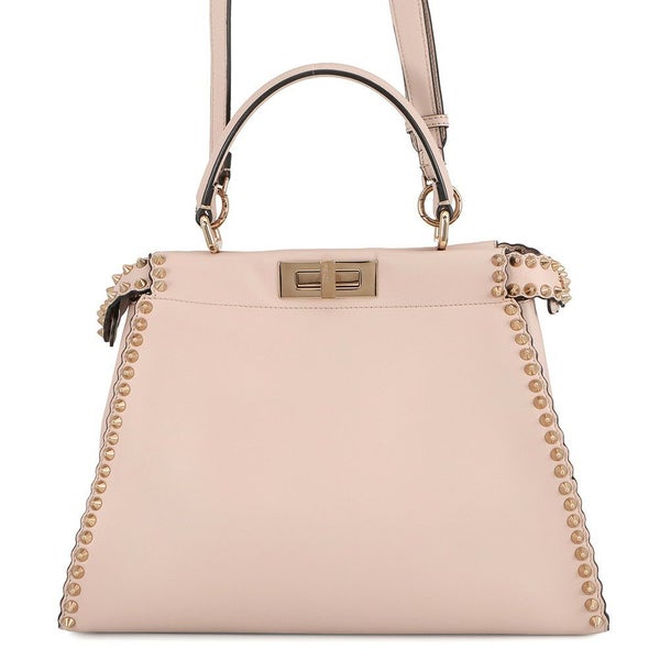 フェンディ ハンドバッグ ピーカブー レギュラー レザー スタッズ8BN290 FENDI バッグ 2wayショルダーバッグ
