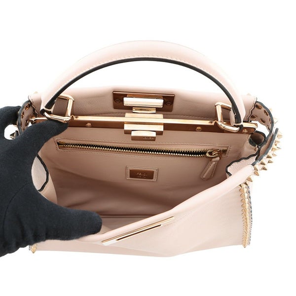 フェンディ ハンドバッグ ピーカブー レギュラー レザー スタッズ8BN290 FENDI バッグ 2wayショルダーバッグ
