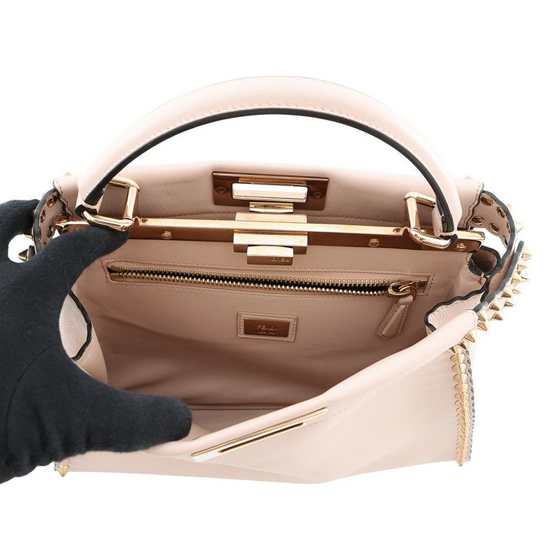 フェンディ ハンドバッグ ピーカブー レギュラー レザー スタッズ8BN290 FENDI バッグ 2wayショルダーバッグ