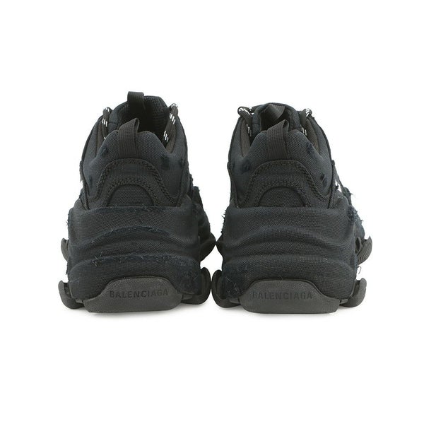 バレンシアガ スニーカー トリプルS キャンバス レディースサイズ37 524039 BALENCIAGA 靴 黒