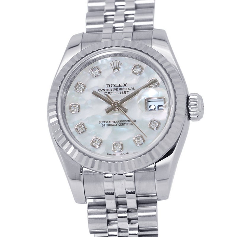 ロレックス デイトジャスト Z番 179174NG ROLEX 腕時計 ホワイトシェル文字盤