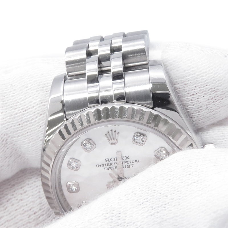 ロレックス デイトジャスト Z番 179174NG ROLEX 腕時計 ホワイトシェル文字盤