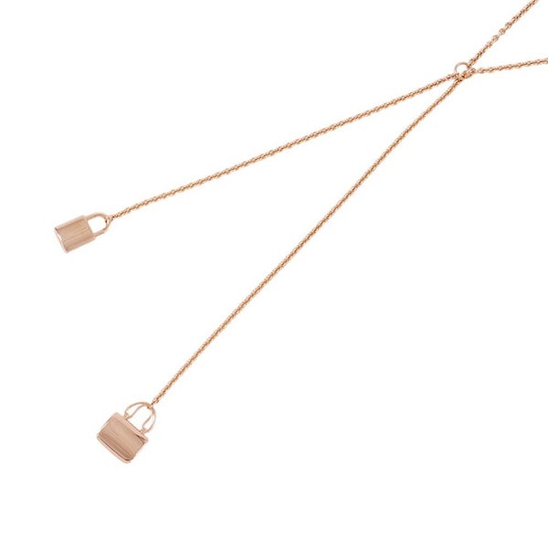 エルメス ネックレス アミュレット コンスタンス ロングネックレス ダイヤモンド 61P 計0.55ct K18PGピンクゴールド ラリエット