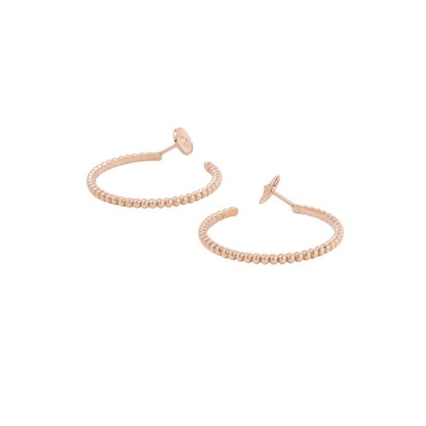 ヴァンクリーフ&アーペル ピアス ペルレ ゴールドパール フープピアス スモールモデル K18PGピンクゴールド VCARN9PL00