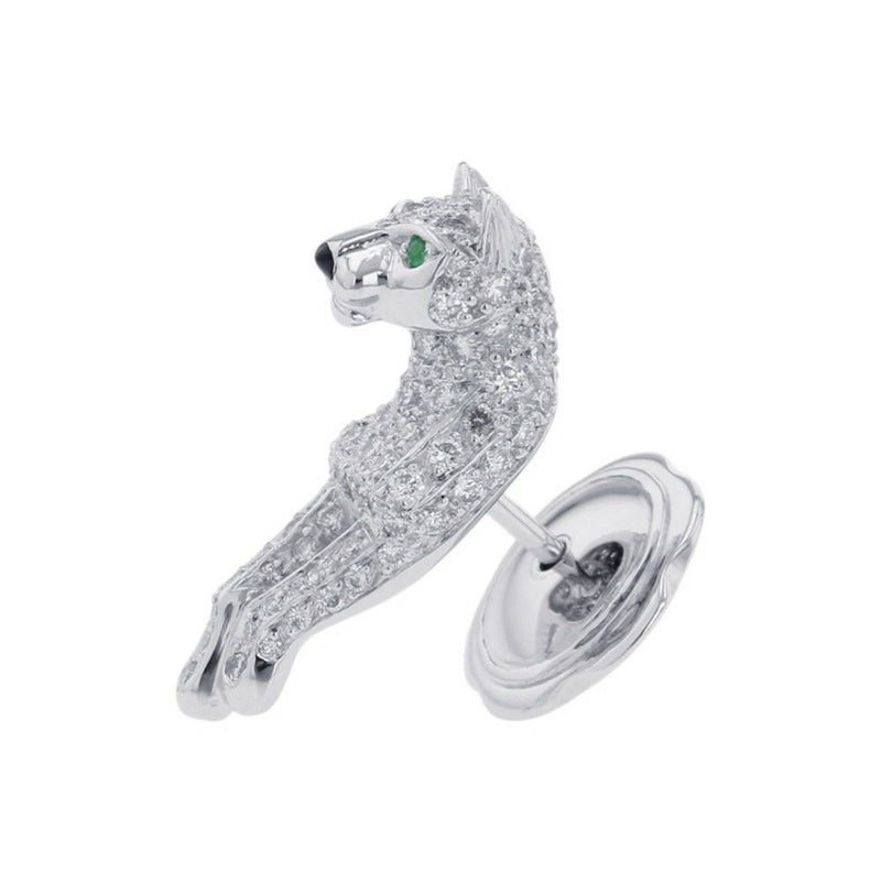 カルティエ ブローチ パンテール ダイヤモンド/オニキス/ツァボライトガーネット K18WGホワイトゴールド/Pt950プラチナ Cartier