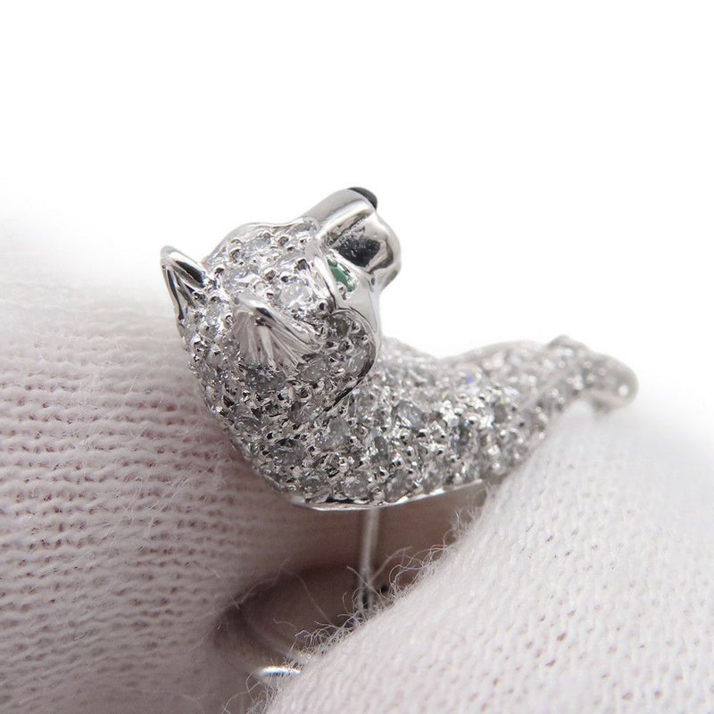 カルティエ ブローチ パンテール ダイヤモンド/オニキス/ツァボライトガーネット K18WGホワイトゴールド/Pt950プラチナ Cartier