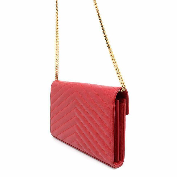 サンローランパリ チェーンウォレット モノグラム レザー 377828 SAINT LAURENT PARIS 財布 YSL