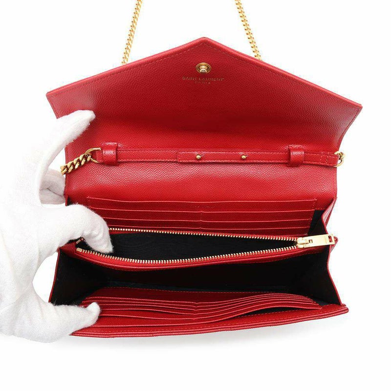 サンローランパリ チェーンウォレット モノグラム レザー 377828 SAINT LAURENT PARIS 財布 YSL