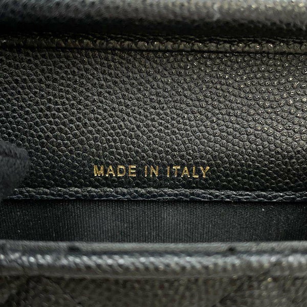 シャネル フォンホルダー マトラッセ ココマーク キャビアスキン AP1262 CHANEL 黒 チェーンショルダーバッグ