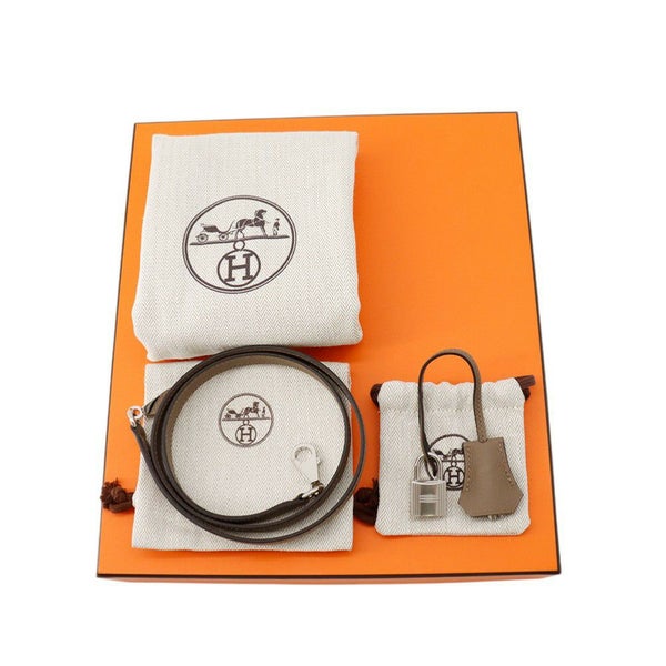 エルメス ケリー25 外縫い トリコロール トレンチ/クレ/エトゥープ/シルバー金具 エプソン K刻印 ２wayショルダー