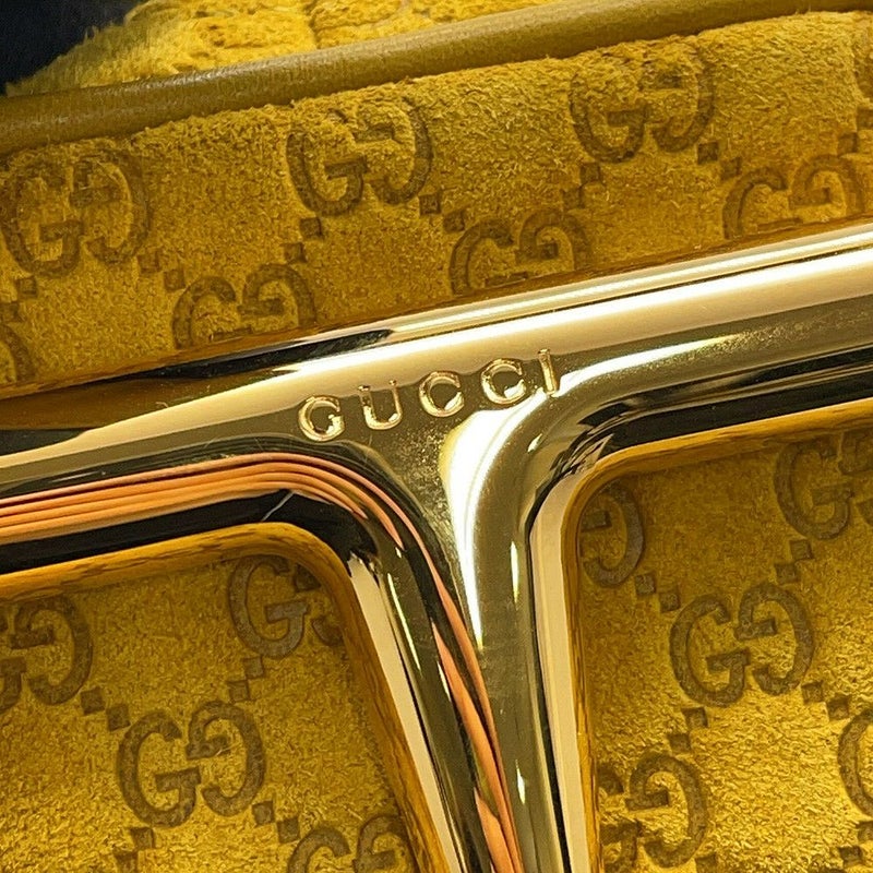 グッチ ショルダーバッグ GGスエード/レザー ハーフ ホースビット ミディアム 860787 GUCCI バッグ