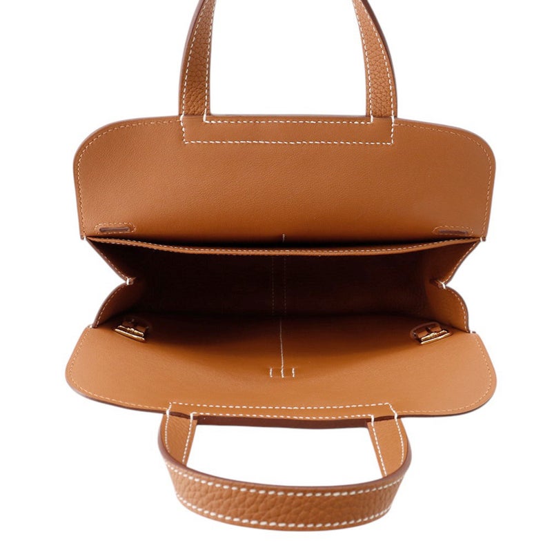 エルメス ハンドバッグ アルザン25 ゴールド/ゴールド金具 トリヨンクレマンス B刻印 ２wayショルダー