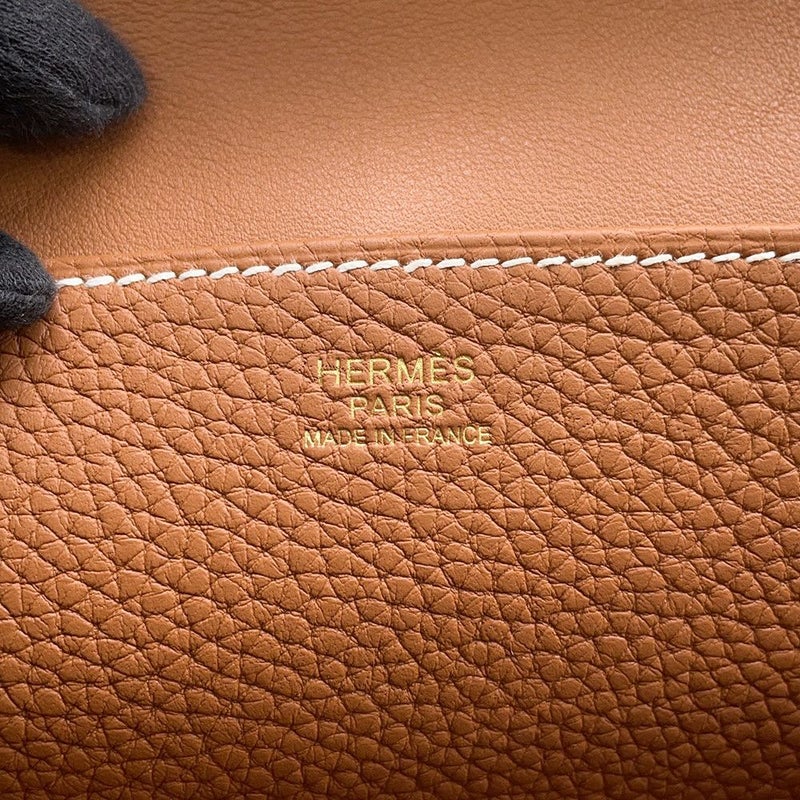 エルメス ハンドバッグ アルザン25 ゴールド/ゴールド金具 トリヨンクレマンス B刻印 ２wayショルダー