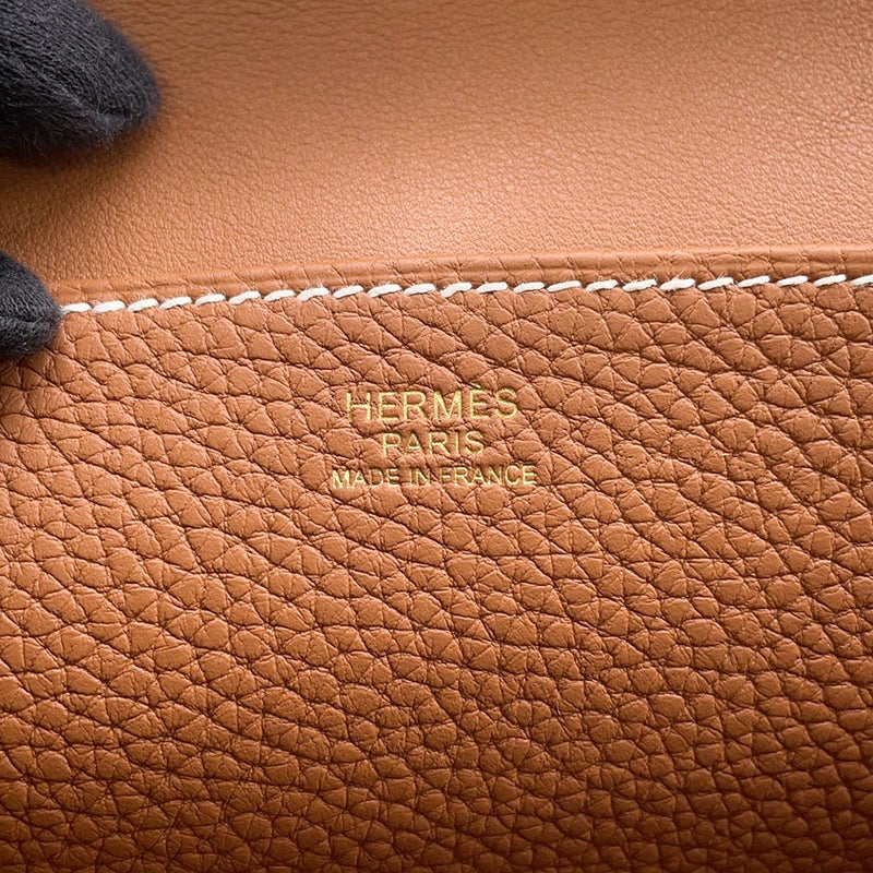 エルメス ハンドバッグ アルザン25 ゴールド/ゴールド金具 トリヨンクレマンス B刻印 ２wayショルダー