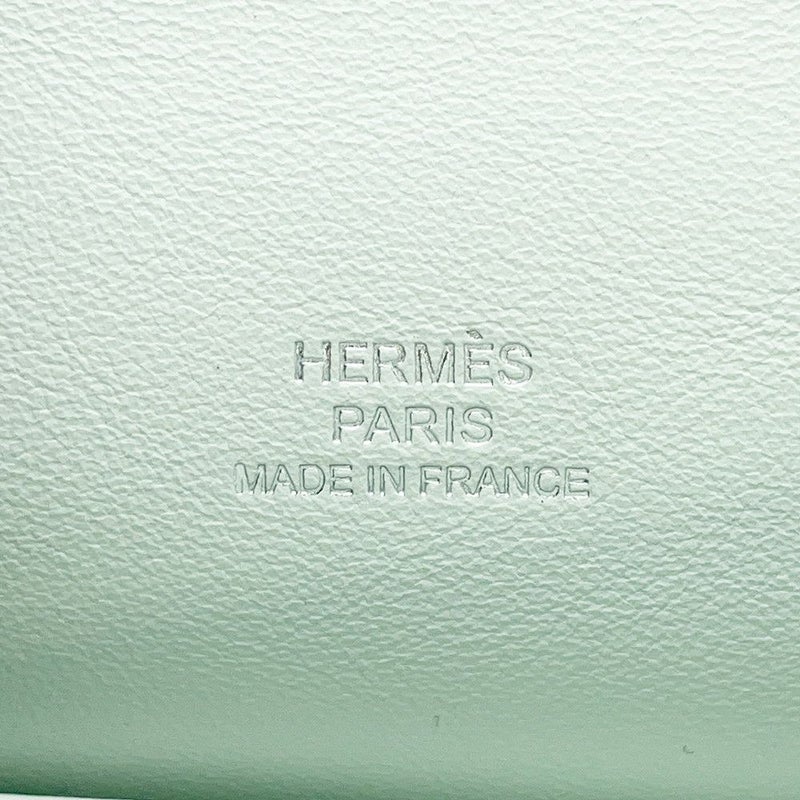 エルメス ハンドバッグ ポシェットケリー ヴェールペパーミント/シルバー金具 スイフト w刻印