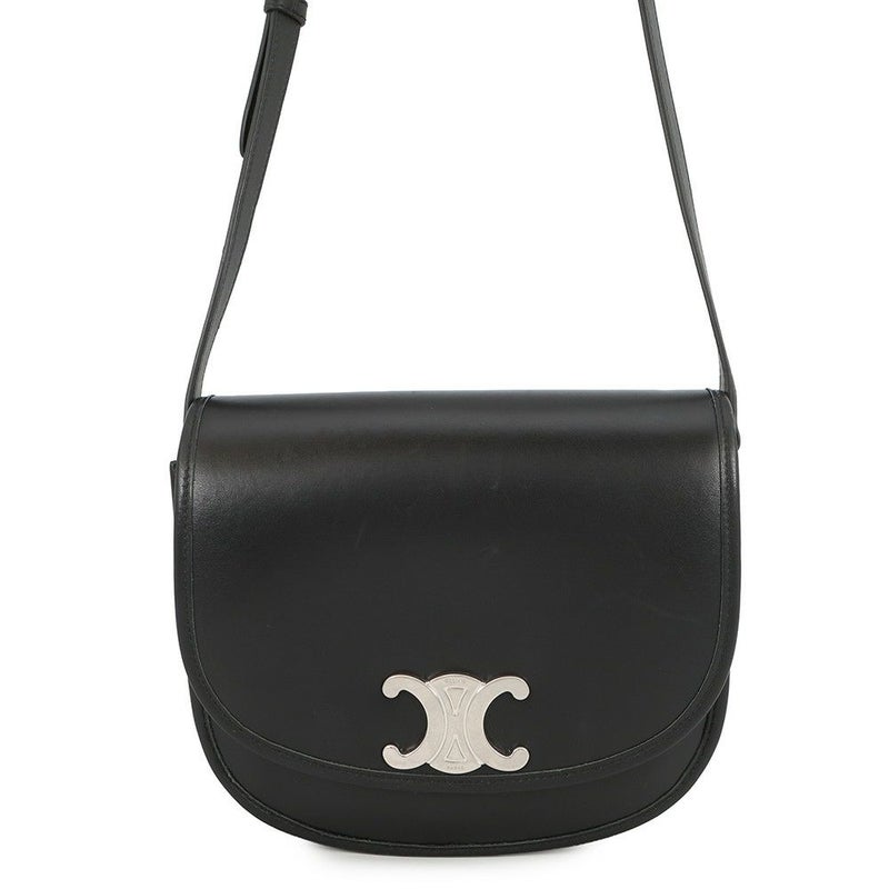 セリーヌ ショルダーバッグ トリオンフ ブザス ミディアム 114453 CELINE 黒