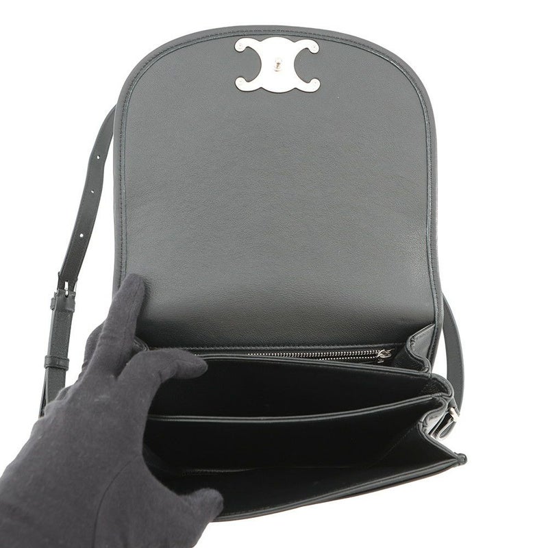 セリーヌ ショルダーバッグ トリオンフ ブザス ミディアム 114453 CELINE 黒