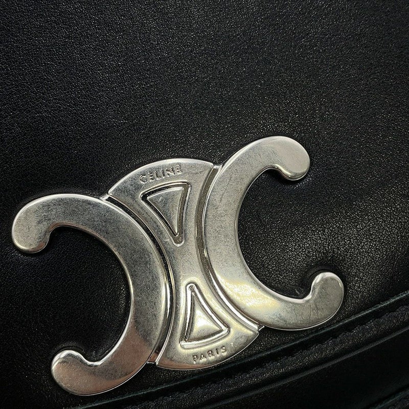 セリーヌ ショルダーバッグ トリオンフ ブザス ミディアム 114453 CELINE 黒