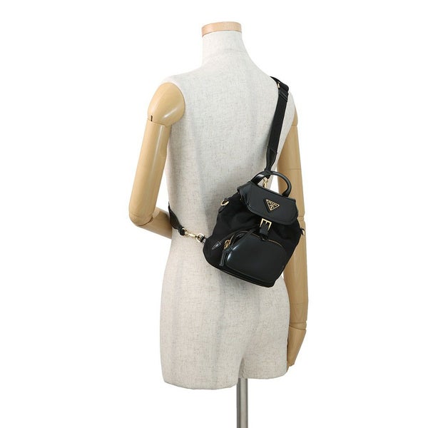 プラダ ショルダーバッグ Re-Nylon バックパック ナイロン レザー 1BZ075 PRADA 黒 ボディバッグ