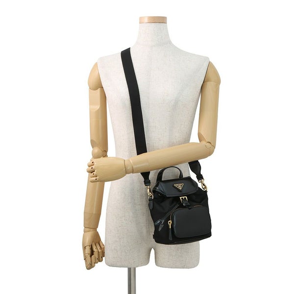 プラダ ショルダーバッグ Re-Nylon バックパック ナイロン レザー 1BZ075 PRADA 黒 ボディバッグ