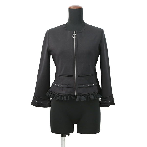 エルメス ジャケット ジップアップ・ジャケット レディースサイズ40 HERMES アウター 黒