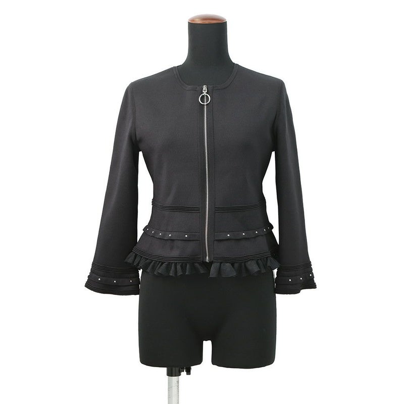 エルメス ジャケット ジップアップ・ジャケット レディースサイズ40 HERMES アウター 黒