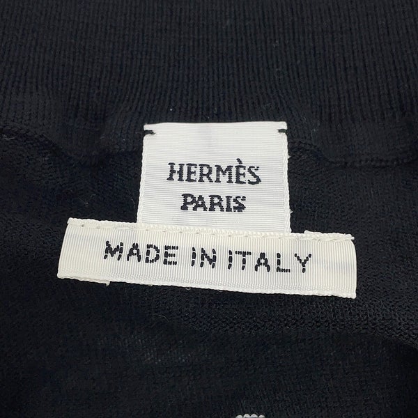 エルメス カーディガン ロングスリーブ フェロヌリー モチーフ レディースサイズ36 HERMES トップス 黒